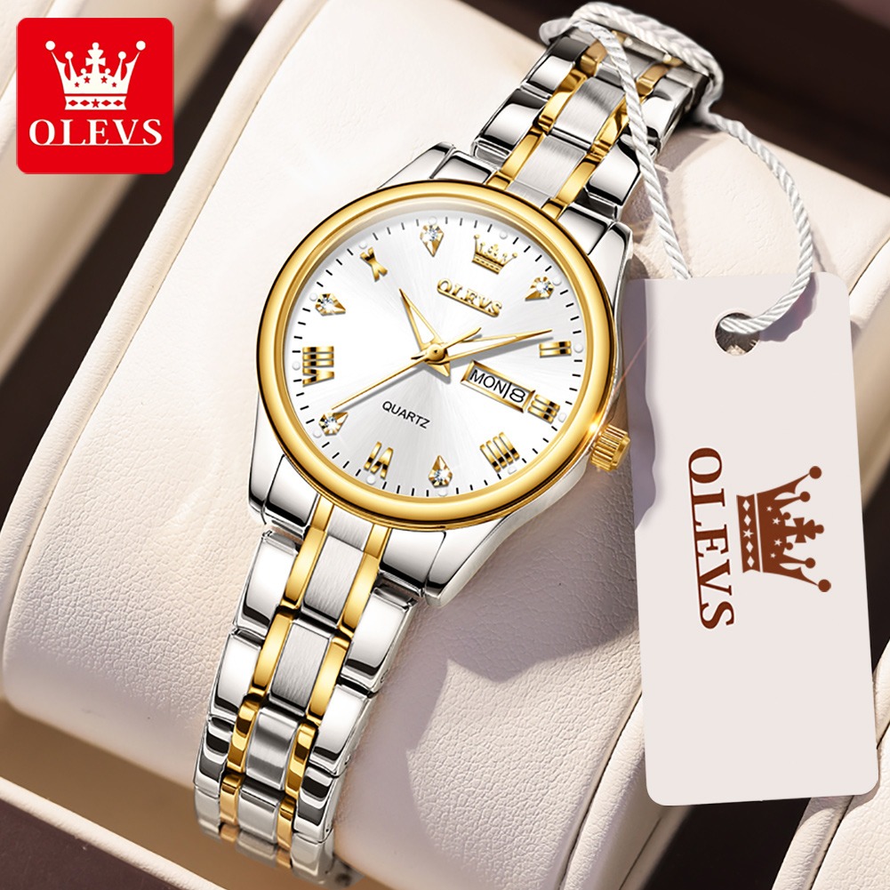 Stainless Bracelet Diver - OLEVS 5563 New Fashion Women Quartz