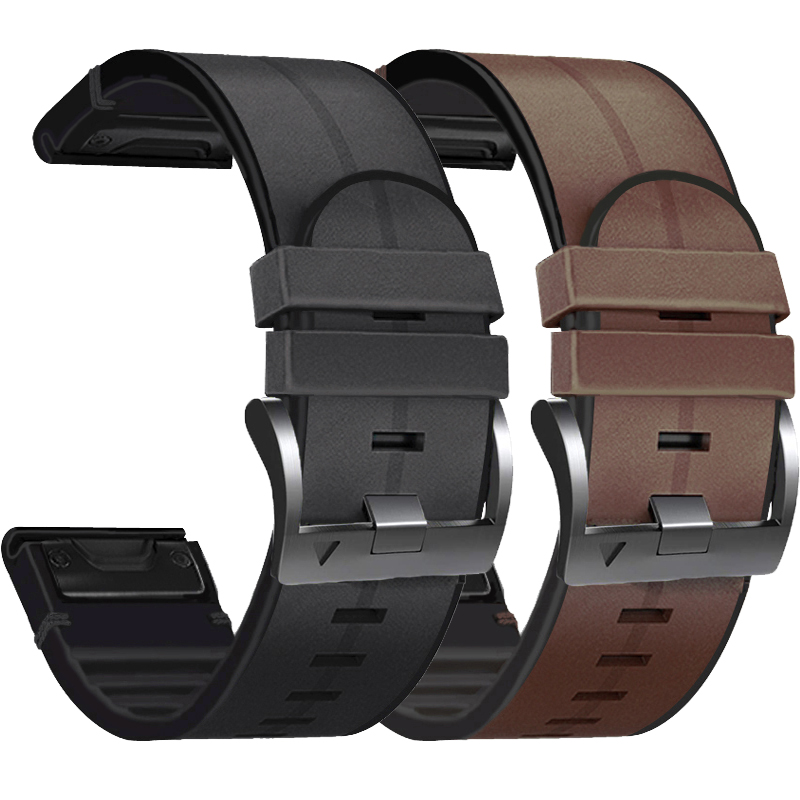 Silicone Watch Band 22Mm - 22mm 26mm QuickFit Leather + Silicone