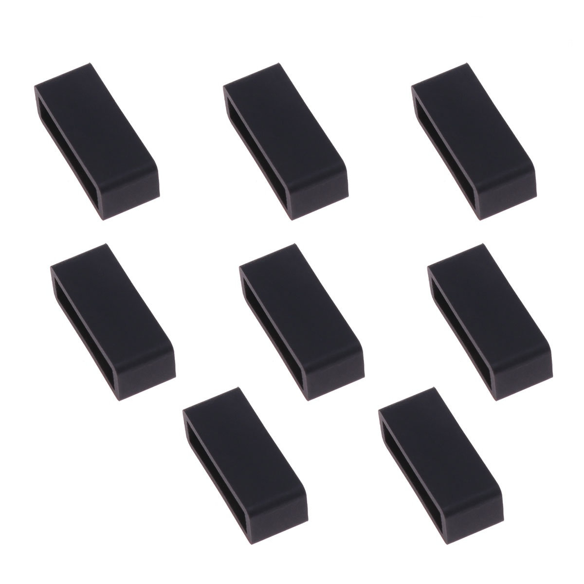 8Pcs 22Mm Black Silicone Watch - огляд і ціна Silicone Watch Band 22Mm