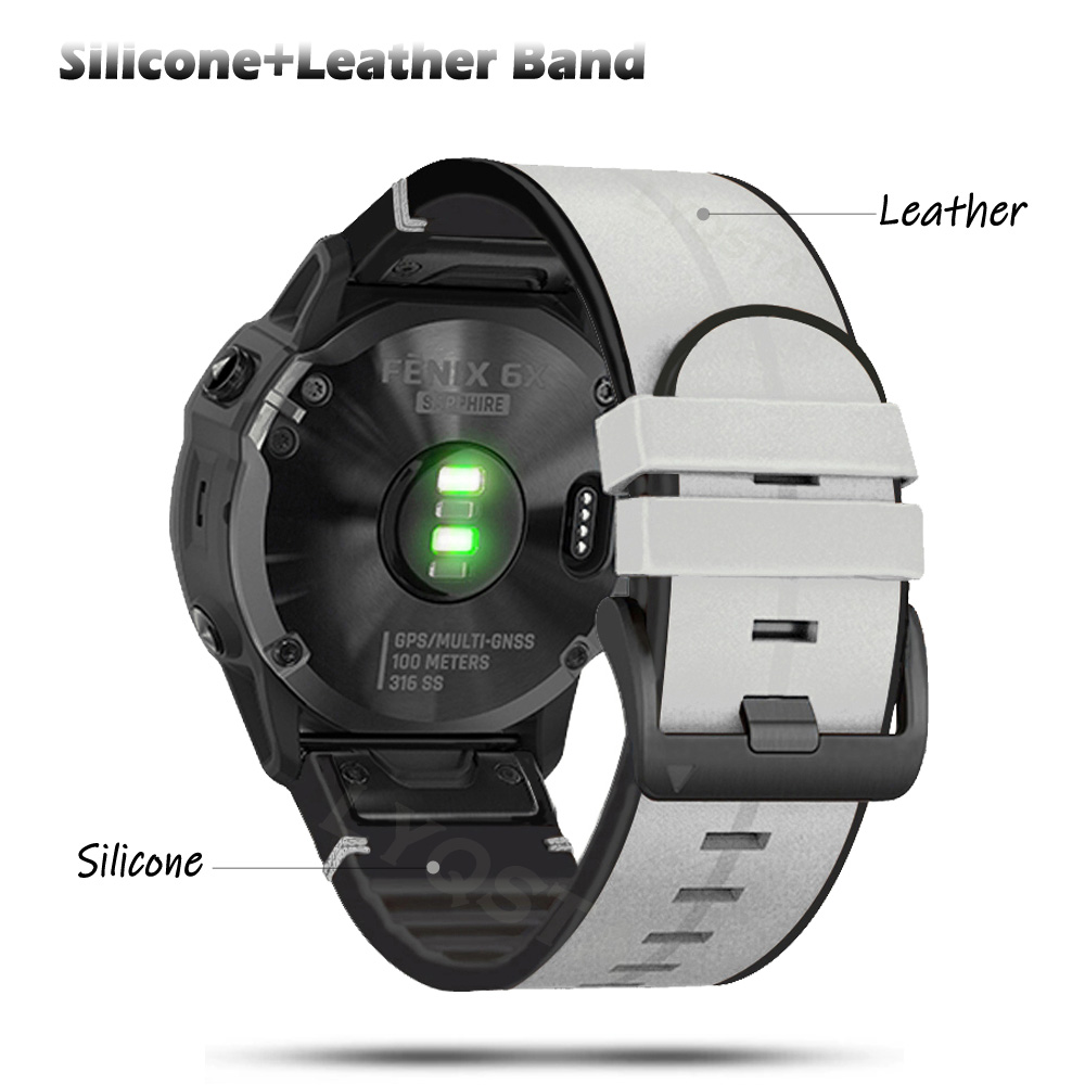 22mm 26mm QuickFit Leather + S - огляд і ціна Silicone Watch Band 22Mm