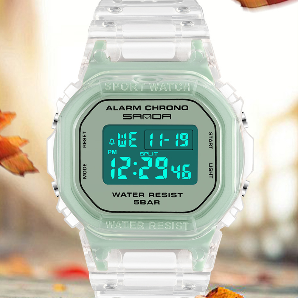 SANDA White Fashion Sport Watc - огляд і ціна Rubber Strap Diver