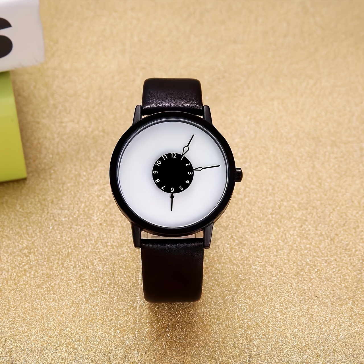 1PC Personality Concept Black  - огляд і ціна Canvas Strap Watch