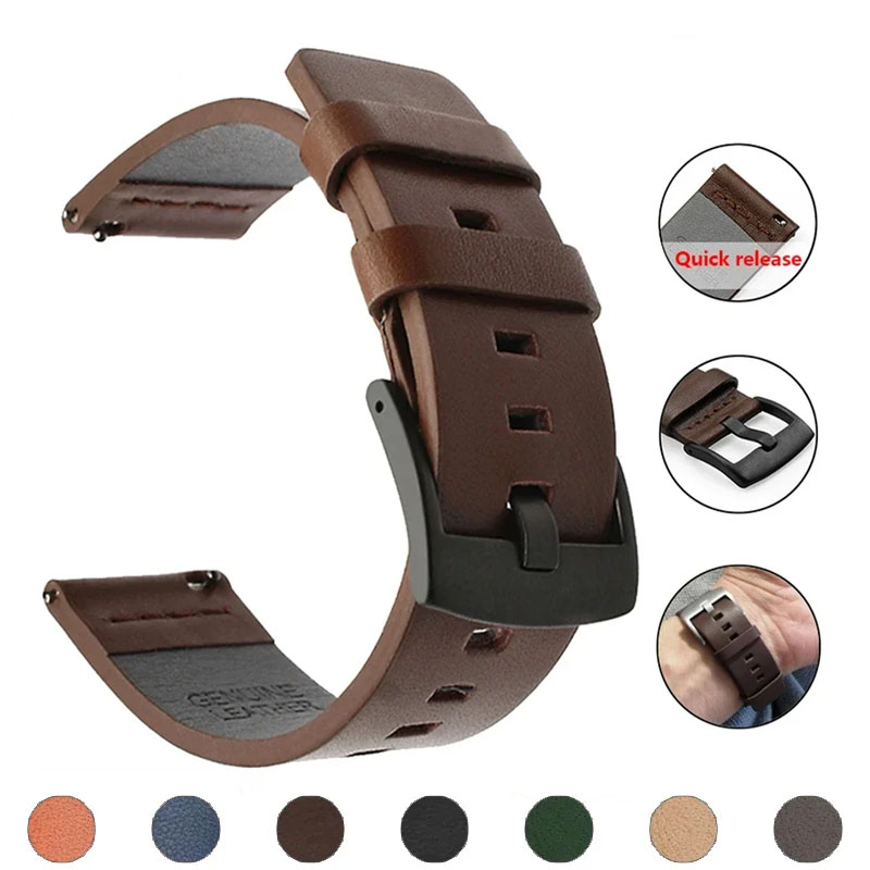 20mm 22mm Watch Band Quick Rel - огляд і ціна Leather Strap Quick Release