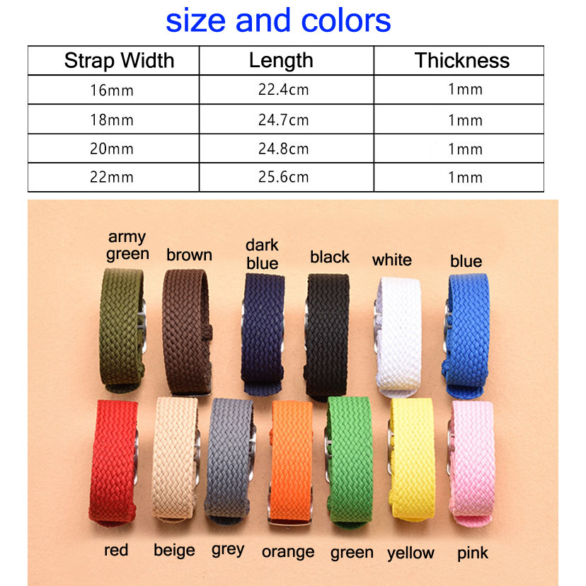 No-hole PL Nylon Watch Band 14 - огляд і ціна Canvas Strap Watch